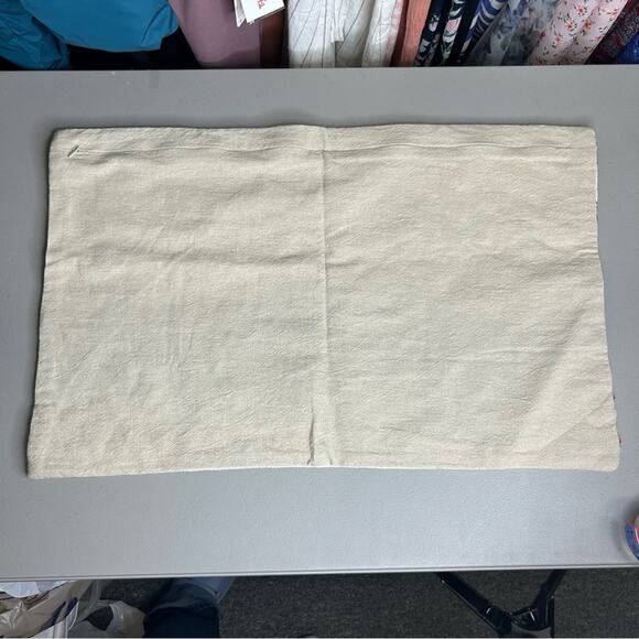 Pottery Barn Zea Embroidered Lumbar Pillow Cover Warm Multi 16" x 26" NWT - Picture 4 of 5